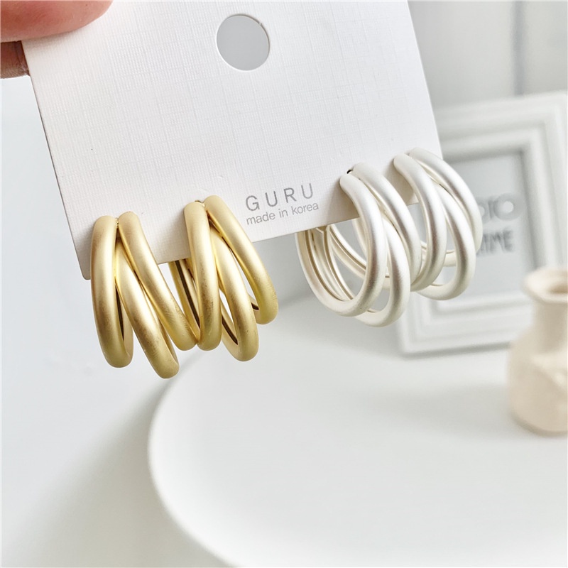 Anting Tusuk Gantung Bahan Sterling Silver 925 Gaya Koreasimple Untuk Wanita