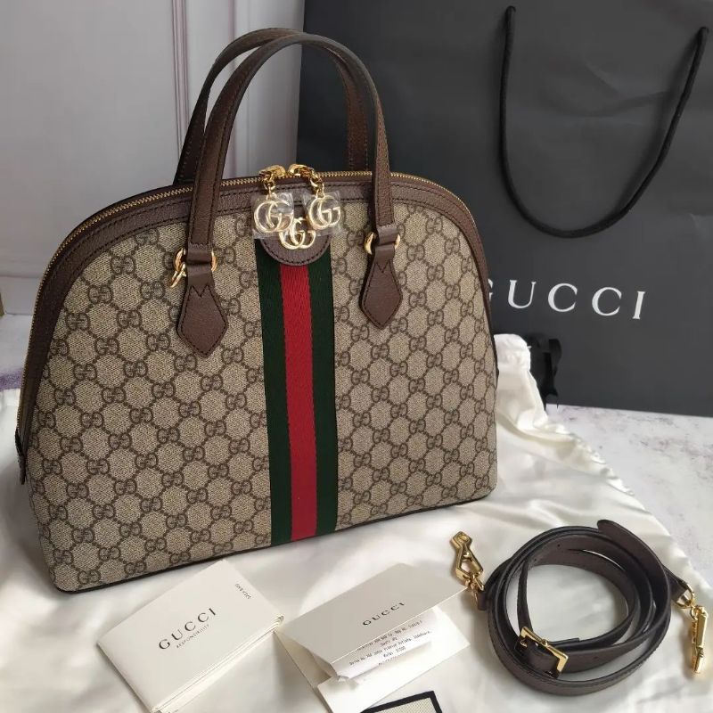 Gucci GG supreme ophidia medium top handle bag AUTHENTIC