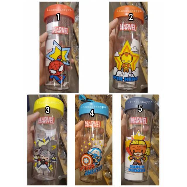 Botol Minum Miniso - Marvel Water Bottle 450ml