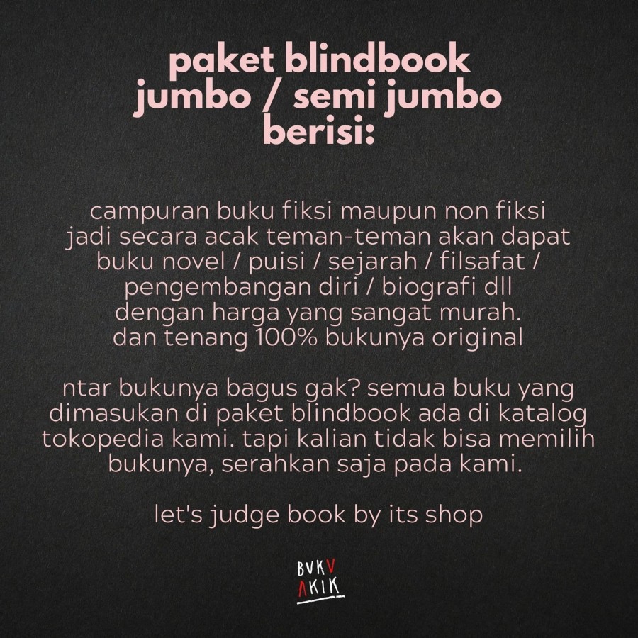 Paket BlindBook Jumbo