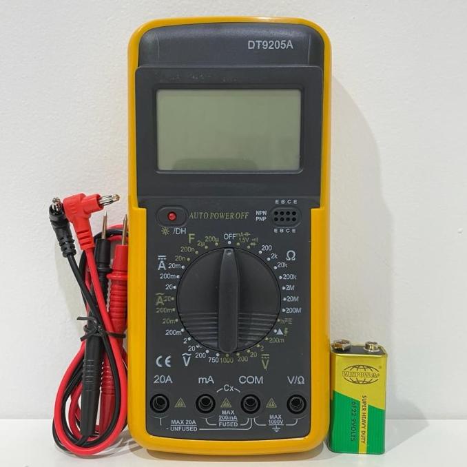 Multitester Digital Dt-9205A / Multimeter Avometer Digital Dt 9205A