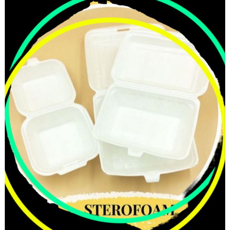 sterofoam Foam gabus kotak makan Nasi Bubur Burger Mangkok HB KCS Gosend only