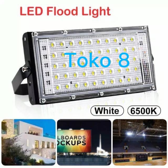 Lampu LED SOROT 50W 50watt FLOODLIGHT Tembak Taman 50 w watt Outdoor tipis terang Putih