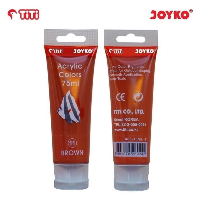 

Acrylic Color Cat Akrilik Joyko TiTi ACC-75ML-11 Brown Color Warna