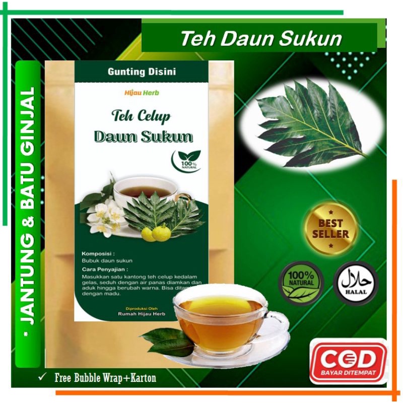 

Teh Daun Sukun 100%herbal baik unt jantung