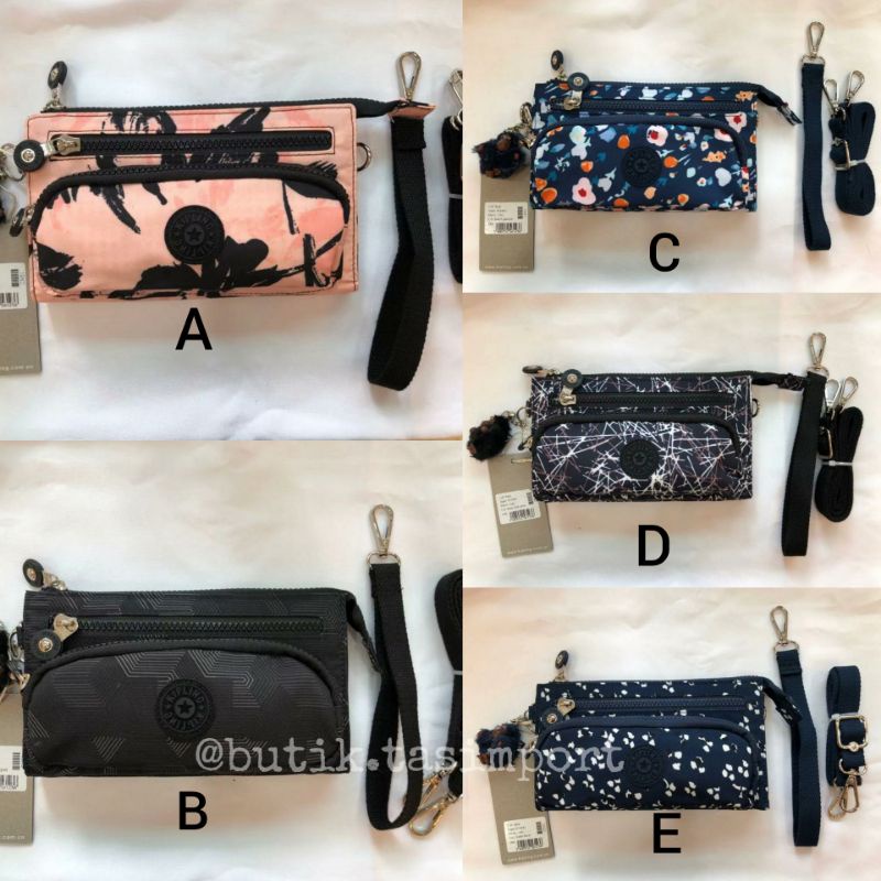 Dompet Kipling Uki Premium - Dompet Panjang Selempang Wanita