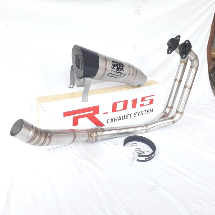 Knalpot R9 H2 Titanium SB Full Set Ninja 250 - R25 - CBR 250RR - MT25