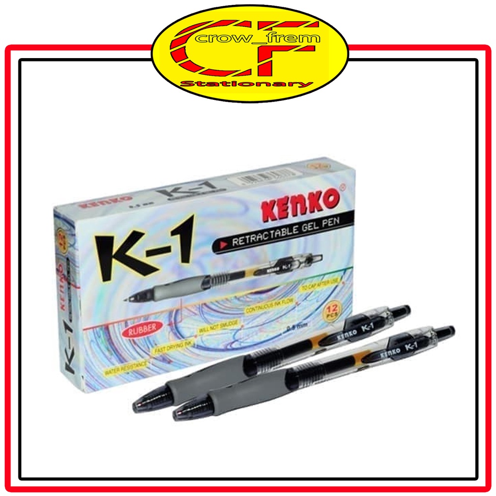 

KENKO - pulpen gel pen K-1 0.5 mm hitam 1 pcs