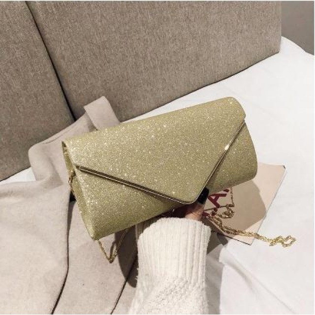 ZC 5437 RISCE TAS PESTA CLUTCH GLITTER IMPORT WANITA CEWEK PEREMPUAN JAKARTA BATAM