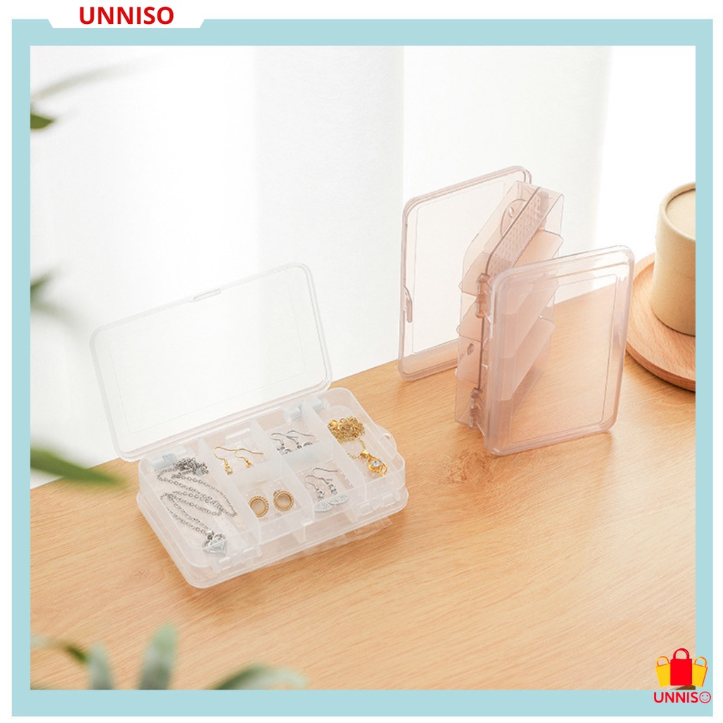 UNNISO - Kotak Perhiasan Plastik Transparan TWER01