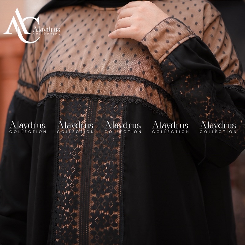 Abaya Arab Hitam Ashanty Bahan Jet Black Saudi Kwalitas Boutique