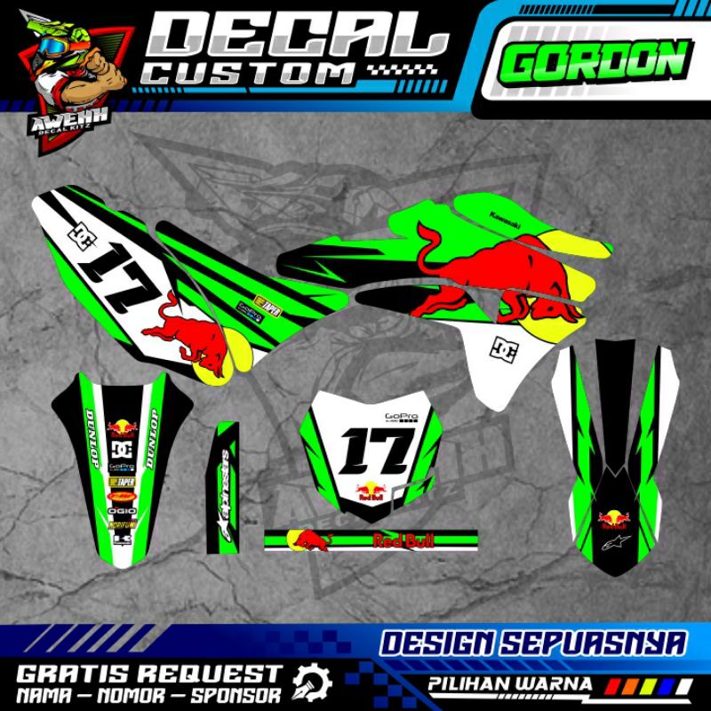 DECAL KLX GORDON HIJAU FULL BODY CUSTOM