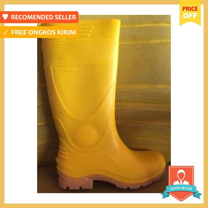 Boots Pria - Sepatu Boot Karet Ap Terra (Putih & Kuning) - Sepatu Pria