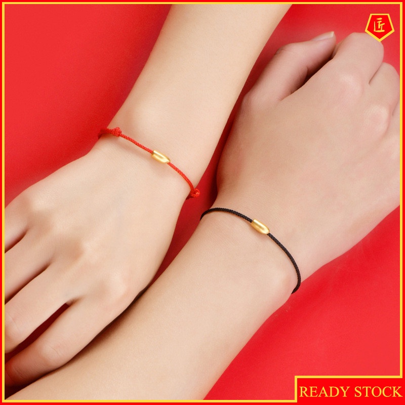 [Ready Stock]Little Golden Beans Red Rope Bracelet Couple Accessories