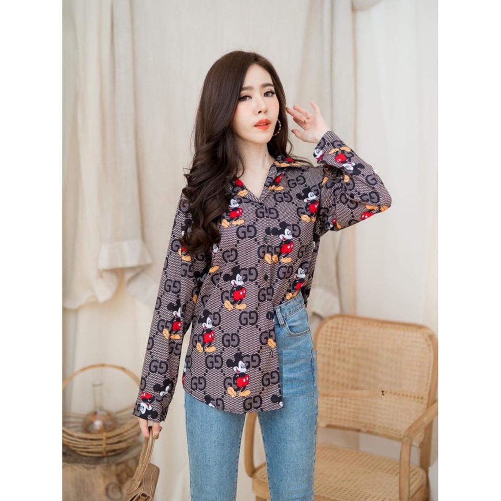 NGJ 3M 4344 KEMEJA BIGGCxMICE SHIRT FASHION PREMIUM IMPORT THREE M TM