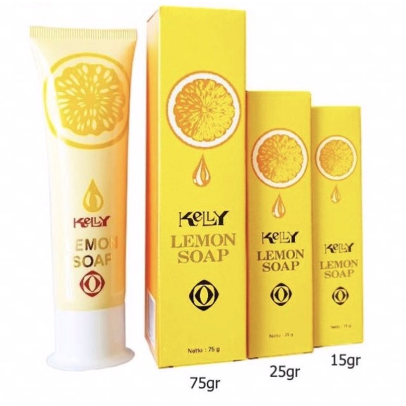 Kelly lemon soap 15 gram | 25 gram | 75 gram ( sabun muka kulit berjerawat )