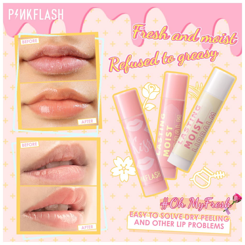 PINKFLASH LASTING MOIST LIP BALM 4.8G