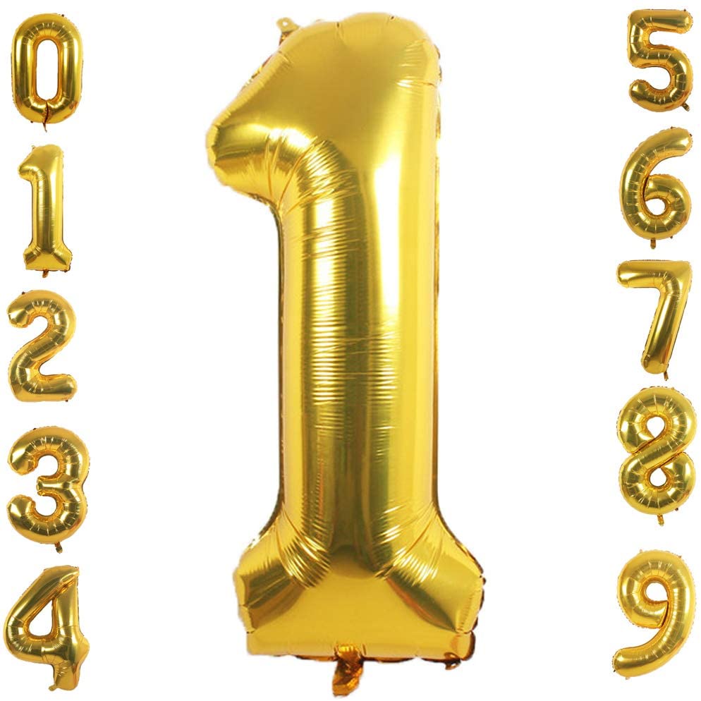 Balon Angka Foil Gold Silver 40cm Balon Pesta Ulang Tahun Ballon Number Satuan Murah 40 Cm Murah