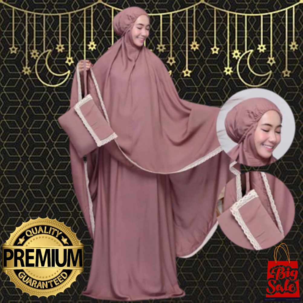 Mukena Dewasa Mukenah Traveling RENDA Telekung Murah Terbaru