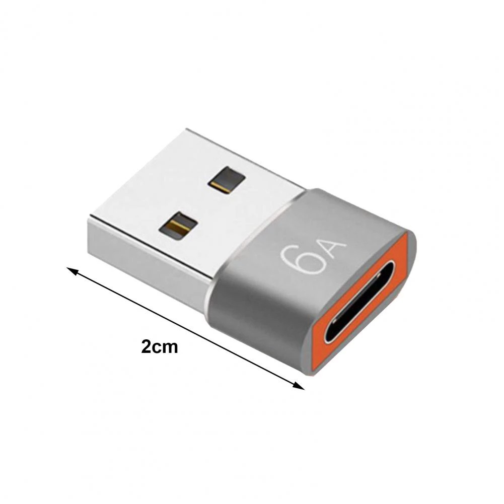 6a Adapter Konverter USB Tipe-C Female Ke USB A Male OTG Untuk Macbook / Xiaomi / Samsung / Oneplus / Realme