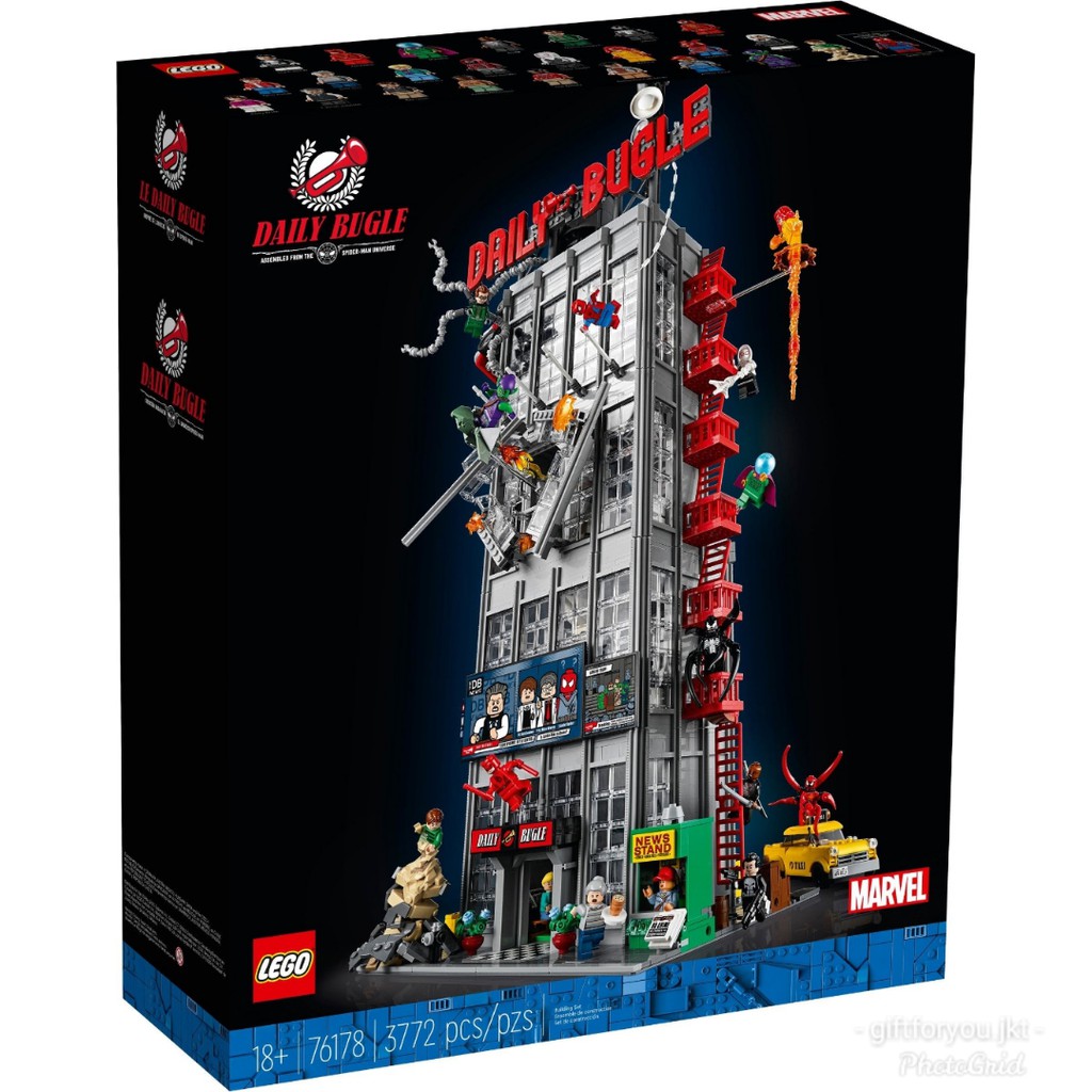 Lego Marvel 76178 Daily Bugle News Building Tower Spiderman Super Hero Mainan Bricks Figure Original