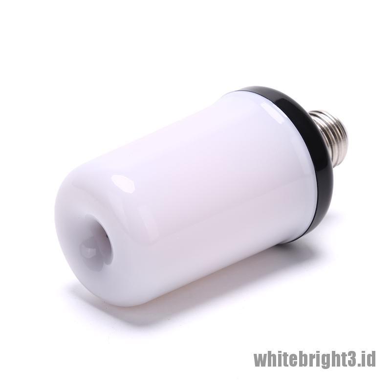 ❤White3 Warna Putih❤ 1pc Lampu Bohlam LED E27 Efek Simulasi Api