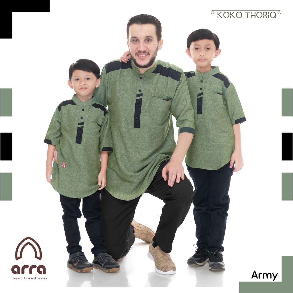 Baju Koko Arra Couple Ayah dan Anak Laki Laki Series Thoriq Kemeja Koko Pria Dewasa Anak Cowok Kurta Pakistan Terbaru 2022 Baju Takwa Taqwa Atasan Kemko Baju Kokoh Kapelan Keluarga Muslim Baju Koko Premium Murah Pakaian Jubah Muslim Pria Bahan Katun Adem