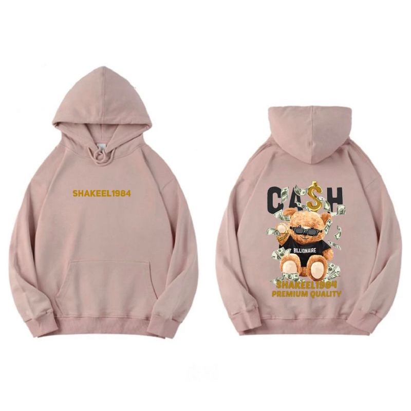 Sweater Hoodie Pria Premium Motif BEAR CASH Bahan Katun Tebal Gramasi 280 Ukuran M L XL XXL XXXL Bisa pria wanita