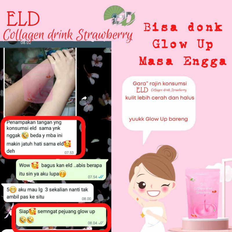 ELD Collagen Drink Original Kemasan 125 Gram Minuman Pemutih dan Pelangsing Badan dalam 1 Kemasan