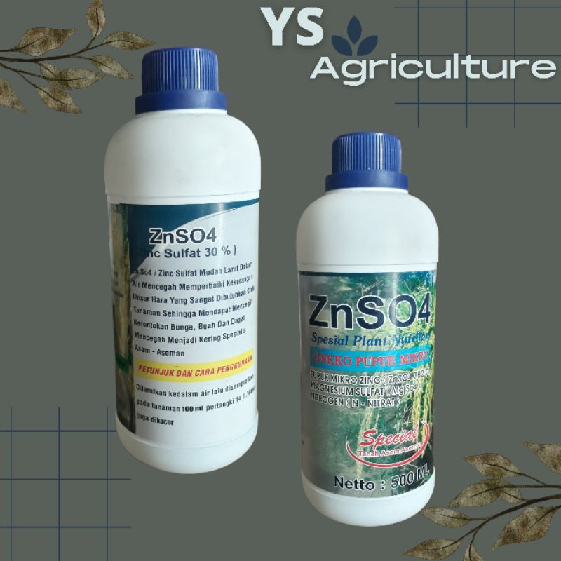 Pupuk mikro zicn sulfat ZnSO4 500 ml