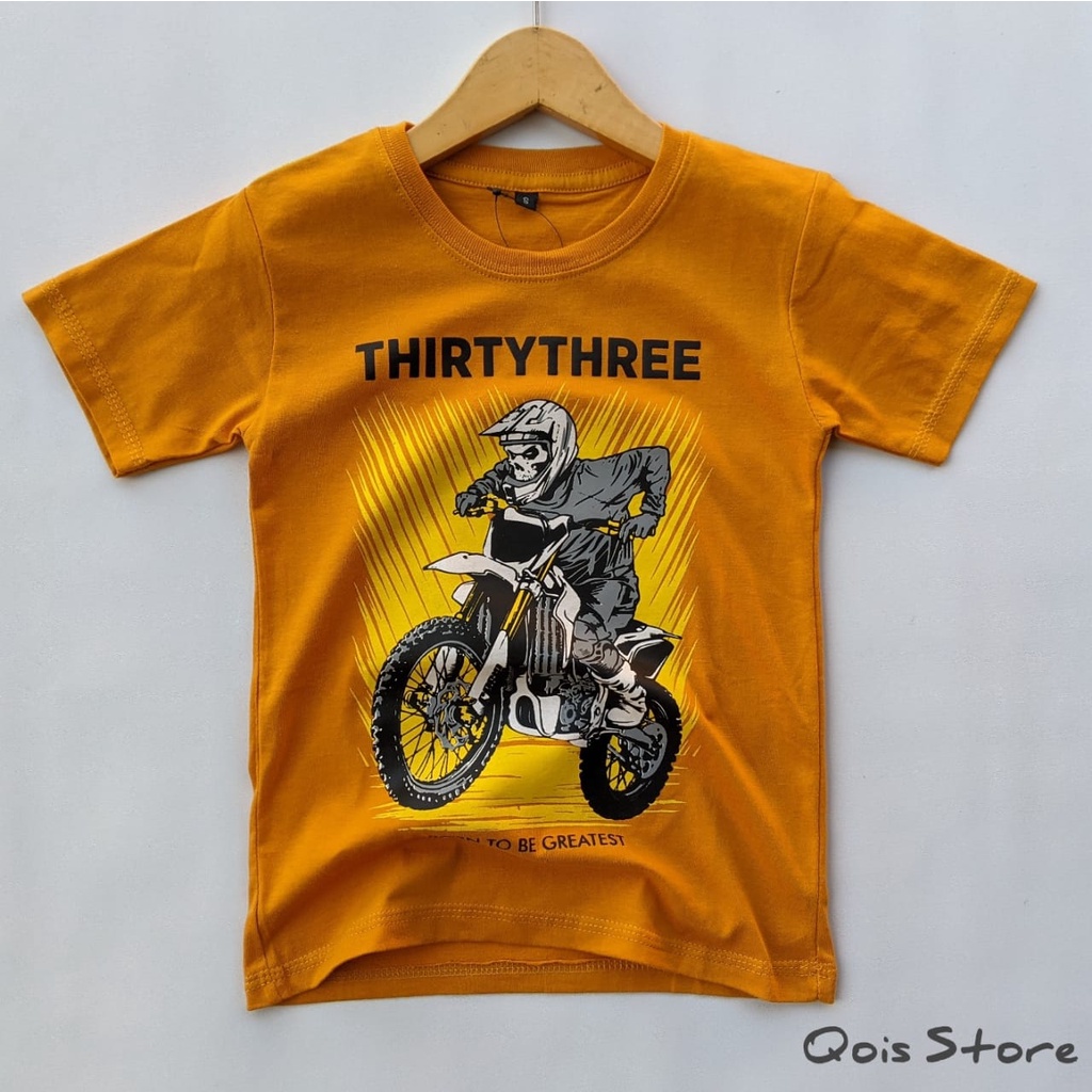 Kaos Distro Anak Laki-laki Original Thirty Three cotton 30s