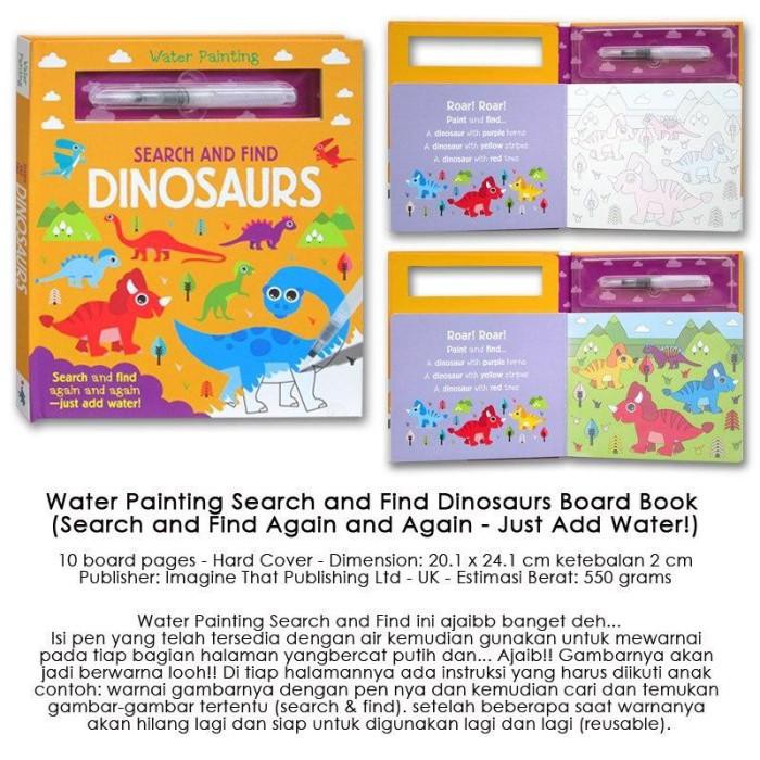 

( Buku Import ) Magic Water Painting Books (Sea, Animals, Unicorn, Dino, Jungle Animal - Dinosaurs