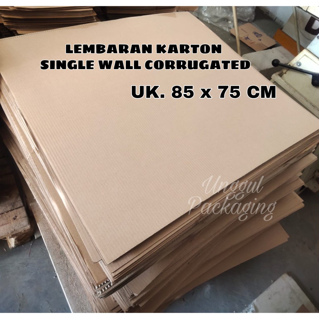 

KARTON LEMBARAN SINGLE WALL 85 x 75 / CORRUGATED SINGLE WALL / LEMBARAN KARTON / KARDUS LAYER
