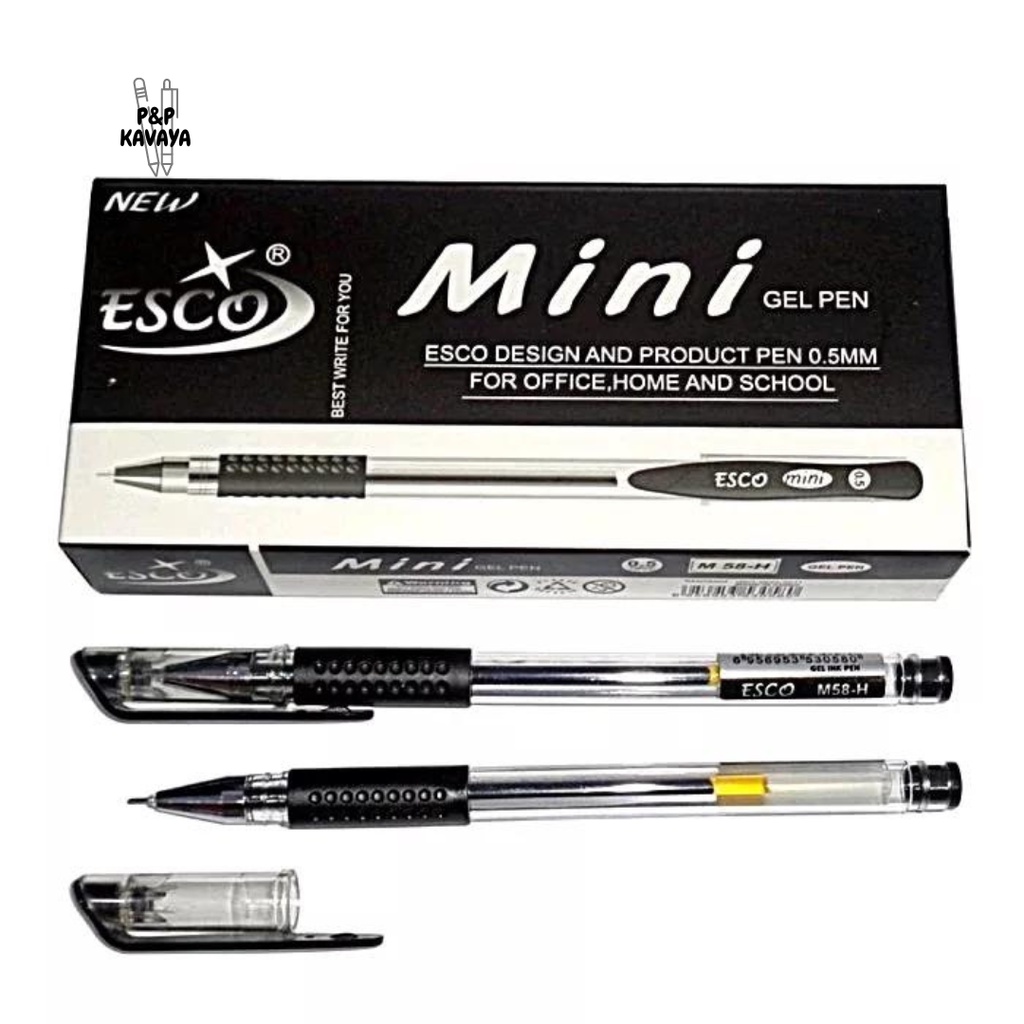 Jual Pulpen Pena Gel ESCO Ballpoint Pen MinI 0 5 Mm ES M58 1 Pcs Shopee Indonesia