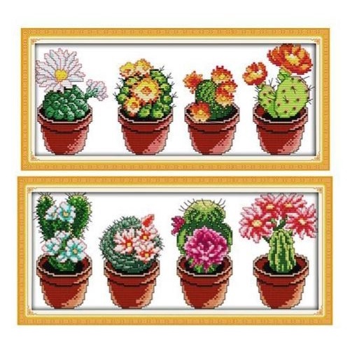 JOY SUNDAY Cross-Stitch Plant Series - Kristik Seri Tanaman