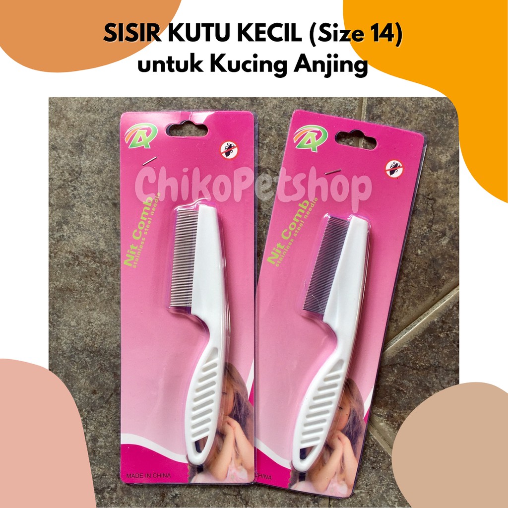 Sisir kutu kecil size (Size 14) untuk Kucing Anjing