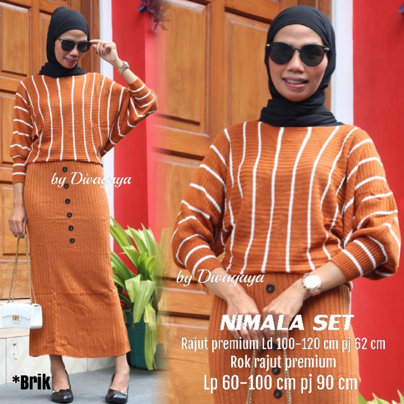 NIMALA SET ROK RAJUT PREMIUM ORI