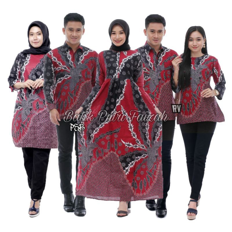 Set Couple Batik Keluarga, Batik Ndoro Jowi, Set Batik Modang Pekalongan, Batik Couple Terlaris