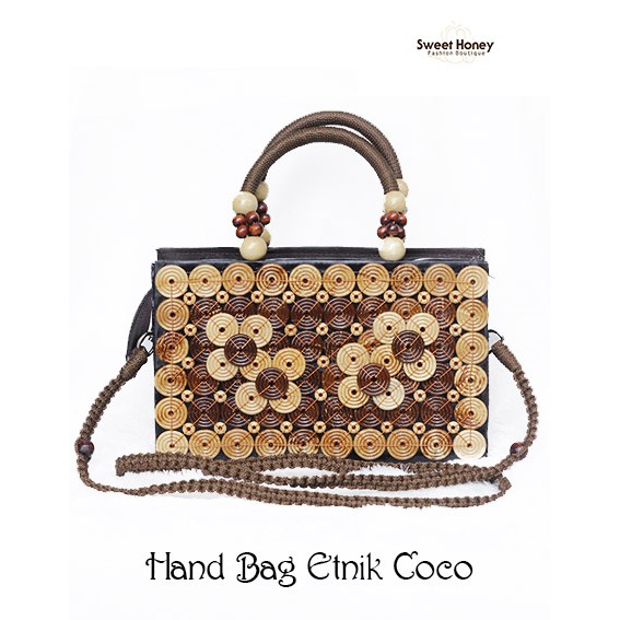 Sweet Honey ~ Tas Batok Kelapa Coco Kerajinan Tangan Bali Handmade Bag Coco [BIsa COD/Bayar di tempat]