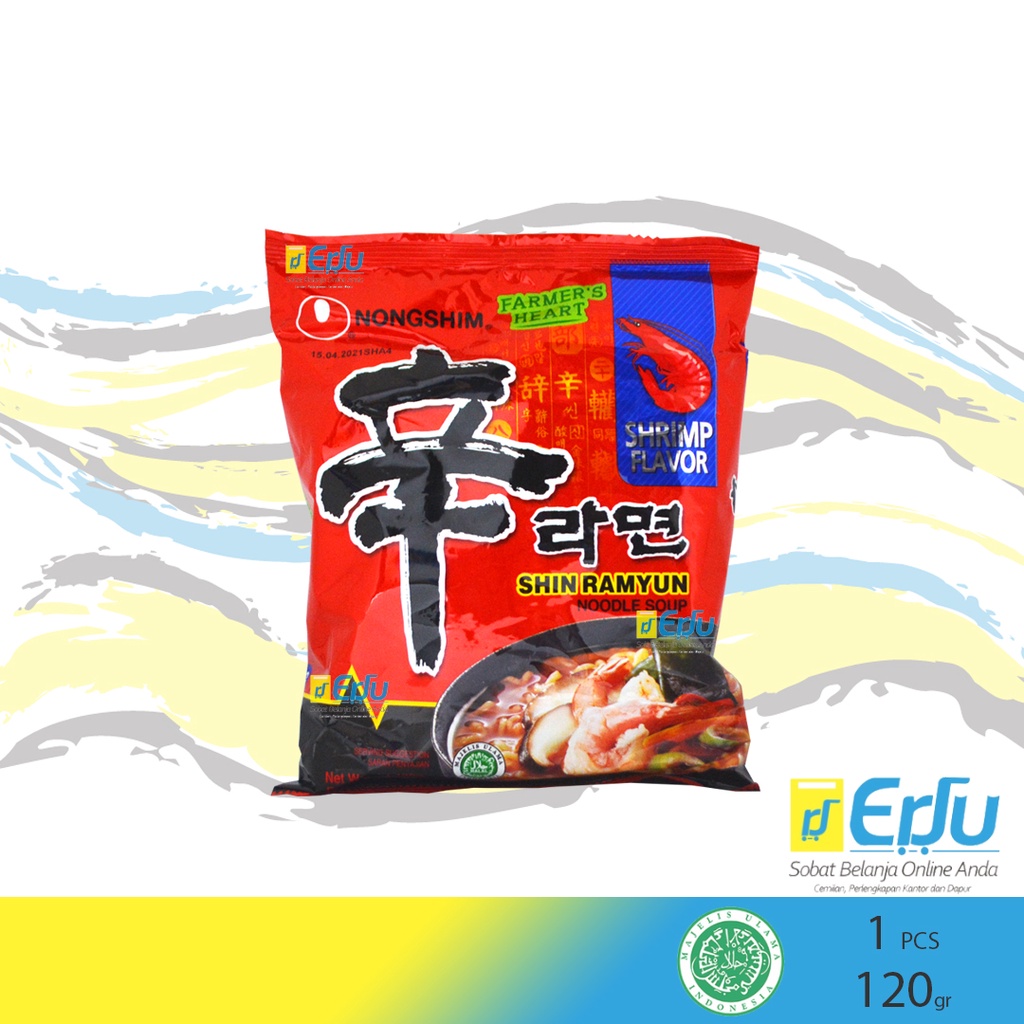 

ECER Nongshim Shin Ramyun Mie Instan Kuah Pedas Ala Korea Rasa Udang - 120gr
