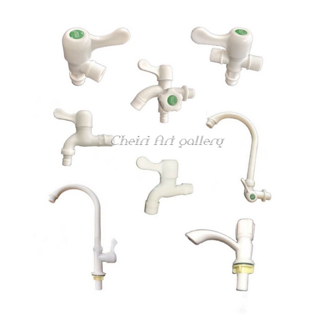 Kran Air Pvc Putih Murah / Keran air Tembok taman Kran Dapur Wastafel Kran Shower Mumer / Stop kran 