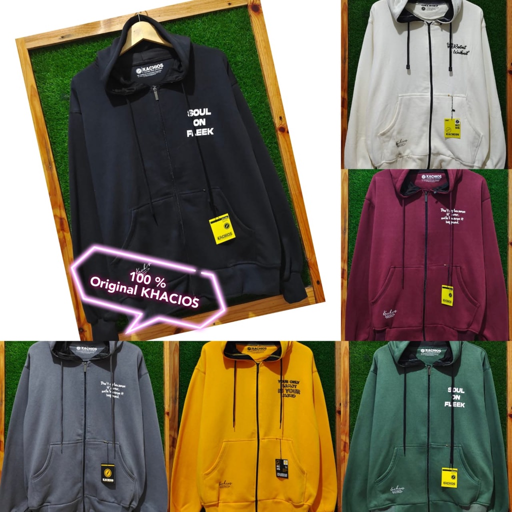 ( COD ) WEATER HOODIE ZIPER ( resleting ) ORIGINAL KACHIOS, SWEATER HOODIE TEBAL DAN LEMBUT 100% ORI