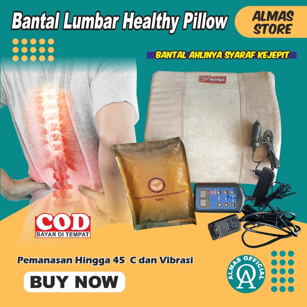 Jacoo Lumbar Pillow Bantal Terapi Syaraf Terjepit Nyeri Tulang Belakang Terapi Sakit Pinggang