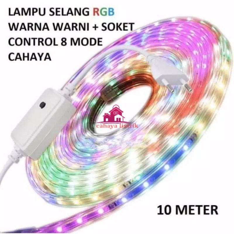 lampu selang rgb 2835 / warna warni/lampu strip rgb/ tumblr selang 10m/7warna /lampu natal