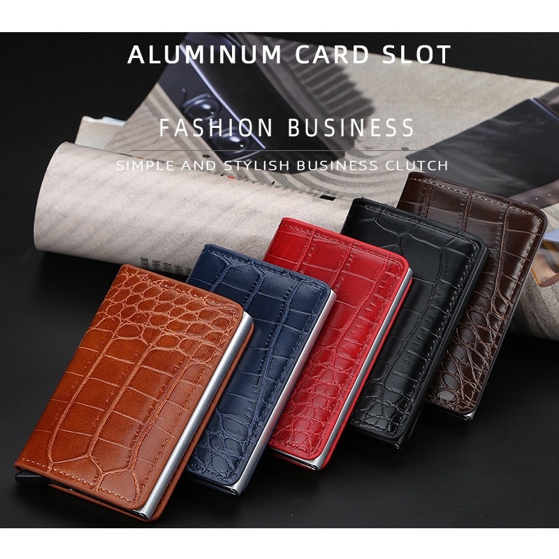 Dompet Kartu Kulit Pria Rfid Wallet Card Holder Baellerry K9130