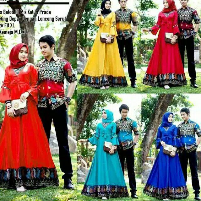 (couple Ready Anak)  Couple Batik 2537 Couple Azzahra Gamis Batik
