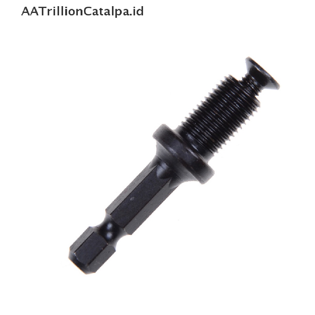 Aatrillioncatalpa Adapter Hex Shank 1 / 4 &quot;Male Thread Screw Untuk Bor Chuck 6mm 10mm 13mm 3 / 8&quot; - 24UNF