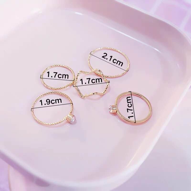 [COD] 4 Pcs/Set Cincin  Bahan Alloy Gaya Korea Retro untuk Wanita