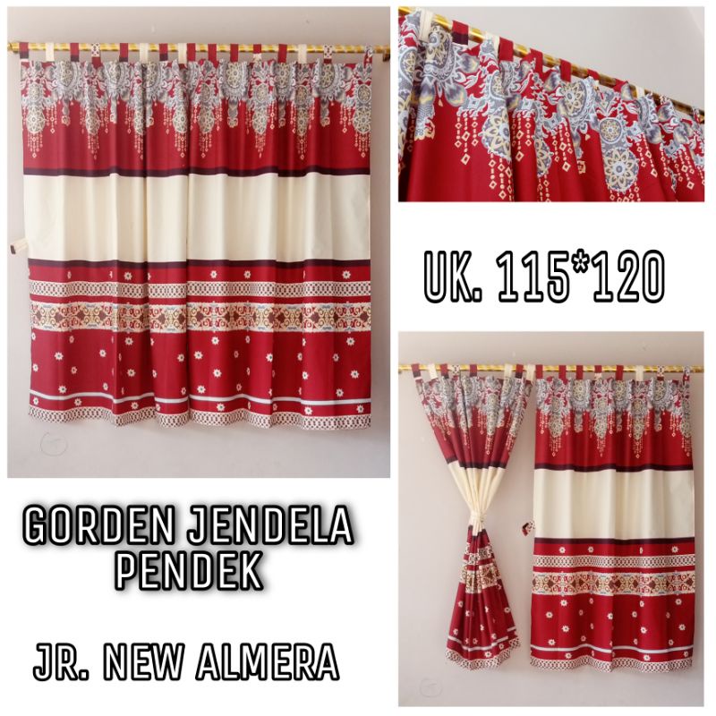 GORDEN TIRAI JENDELA PENDEK KAMAR UK GORDEN RUANG TAMU  120x120  MINIMALIS