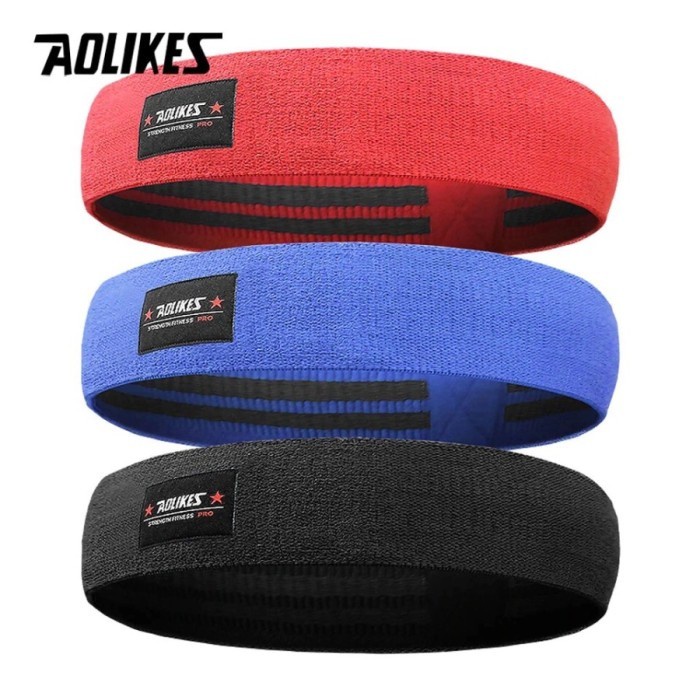 PAKET AOLIKES LEG HIP RESISTANCE BAND KAKI SUPPORT SLEEVE FITNESS YOGA